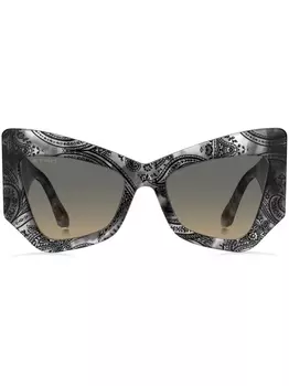 ETRO солнцезащитные очки Etromania в массивной оправе, черный
