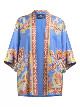 ETRO твиловый жакет, синий