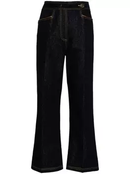 ETRO укороченные джинсы Pegaso-buttons, синий
