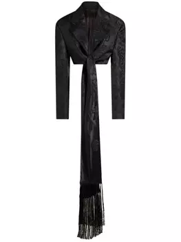 ETRO укороченный жаккардовый жакет, черный