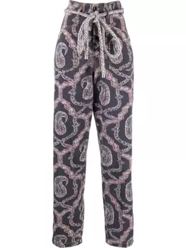 ETRO зауженные брюки с абстрактным узором, синий