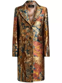 ETRO жаккардовое пальто, нейтральный цвет