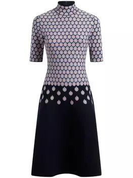 ETRO жаккардовое платье, синий