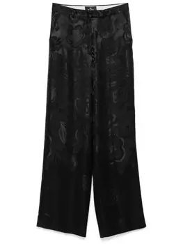ETRO жаккардовые брюки, черный