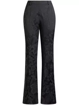 ETRO жаккардовые брюки, черный