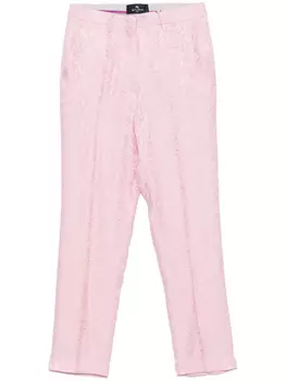 ETRO жаккардовые брюки, розовый