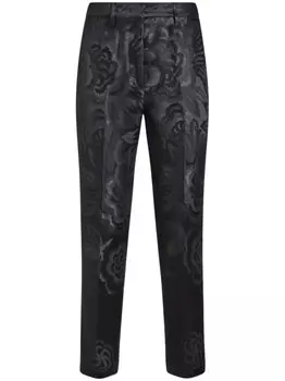 ETRO жаккардовые зауженные брюки, черный