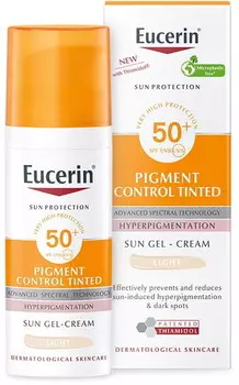 Eucerin, Pigment Control Tinted Light SPF50 Light, Окрашивающий крем для лица, 50 мл