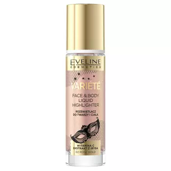 Eveline Cosmetics Variété хайлайтер для лица и тела 02 роза, 30 мл