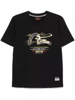 EVISU футболка Brocade Seagull, черный