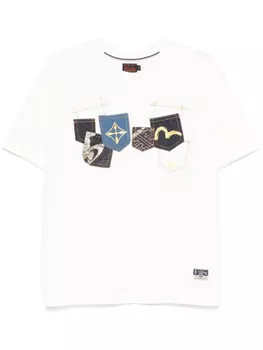 EVISU футболка с карманами, белый
