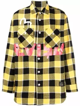 EVISU рубашка в клетку, желтый