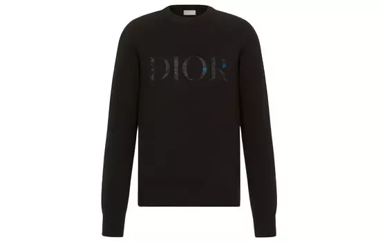 Ежеквартальные новинки свитер мужской черный Dior, черный