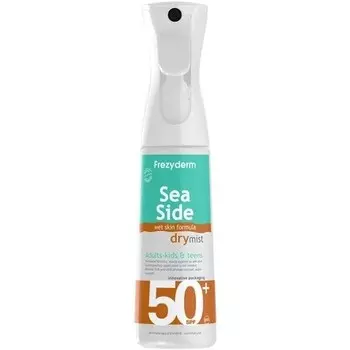 F FREZYDERM DERMOCEUTICALS Seaside Dry Mist Body Sunscreen SPF 50 Face and Body Spray Водостойкий, быстро впитывающийся солнцезащитный спрей, идеально подходящий для ежедневного загара