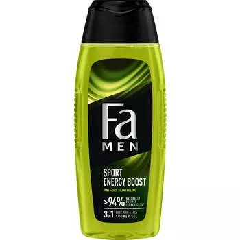 Fa Гель для душа Men Sport Energy Boost с формулой 3в1 с ароматом гуараны и женьшеня 400мл