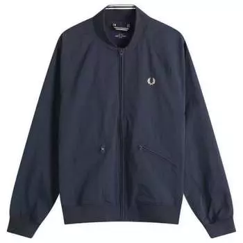 Фактурная теннисная куртка-бомбер Fred Perry, синий