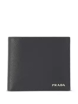 Фактурный бумажник Prada, черный