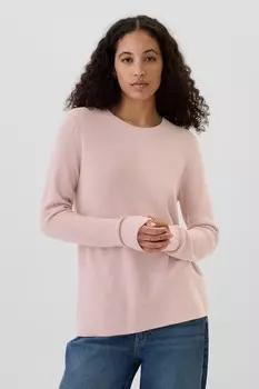 Фактурный джемпер Bella с круглым вырезом Gap, розовый