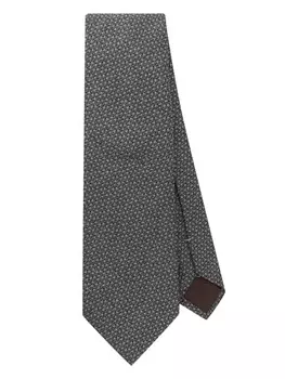 Фактурный галстук Canali, серый