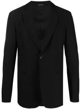 Фактурный пиджак GIORGIO ARMANI, черный