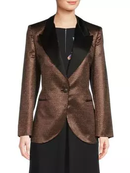 Фактурный пиджак металлик Etro, бронза