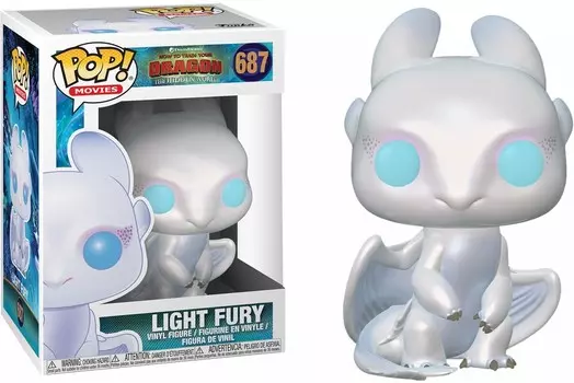 Фанк, поп-фильмы, фигурка «Как приручить дракона 3» Light Fury Funko POP!