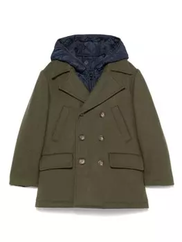 Fay Kids многослойное пальто, зеленый