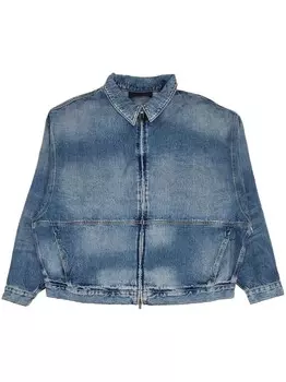FEAR OF GOD ESSENTIALS джинсовая куртка на молнии, синий