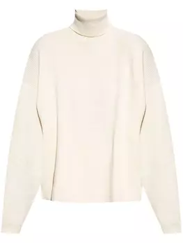 FEAR OF GOD ESSENTIALS фактурный свитер с высоким воротником, нейтральный цвет