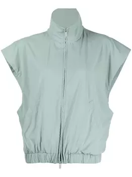 FEAR OF GOD ESSENTIALS топ на молнии с рукавами кап, зеленый