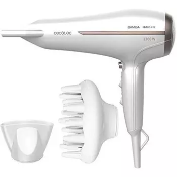 Фен Bamba Ionicare 5200 Aura Ion, 2300 Вт, с функцией холодного воздуха, 2 скорости и 3 температуры, Cecotec