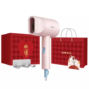 Фен для волос Aux, 7008 Pink-Negative Ion [Good Luck Companion Box Limited Edition]