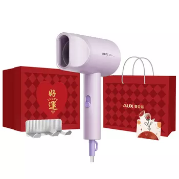 Фен для волос Aux, 7008 Purple-Negative Ion [Good Luck Companion Box Limited Edition]