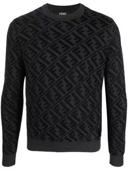 FENDI джемпер с монограммой FF, серый