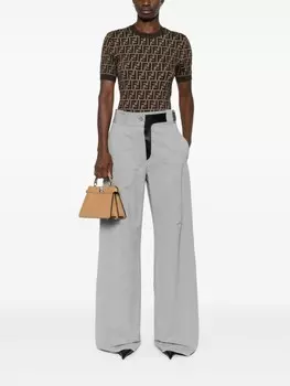 FENDI fF трикотажный топ, коричневый