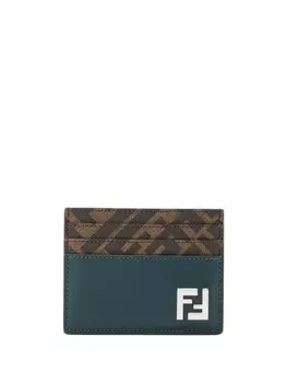 FENDI картхолдер с логотипом, зеленый