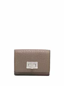 FENDI картхолдер с поворотной застежкой, коричневый