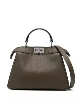 FENDI маленькая сумка-саквояж Peekaboo ISeeU, зеленый
