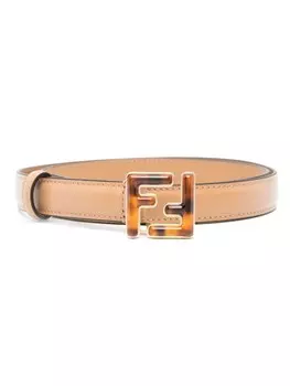FENDI ремень из кожи FF, нейтральный цвет