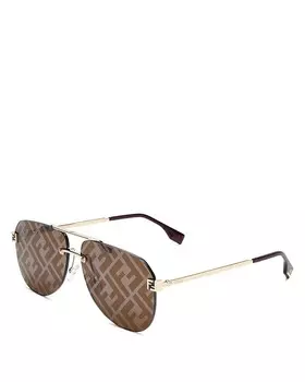Fendi Солнцезащитные очки-авиаторы Fendi Sky, 61 мм, золотой
