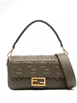 FENDI сумка-багет через плечо, зеленый