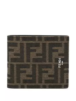 FENDI жаккардовый кошелек с логотипом FF, коричневый