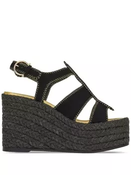 Ferragamo эспадрильи на танкетке, черный