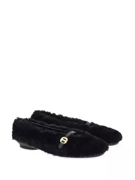 Ferragamo балетки Fluffy, черный