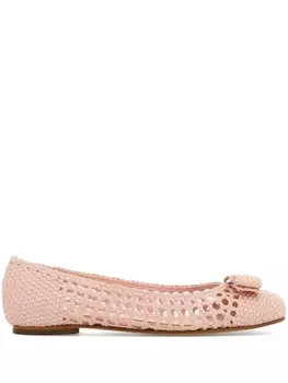 Ferragamo балетки Vara Bow, розовый