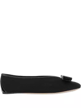 Ferragamo балетки Vara с бантом, черный