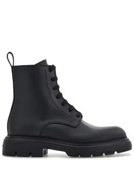 Ferragamo ботинки Combat, черный