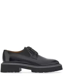 Ferragamo дерби на шнуровке, черный