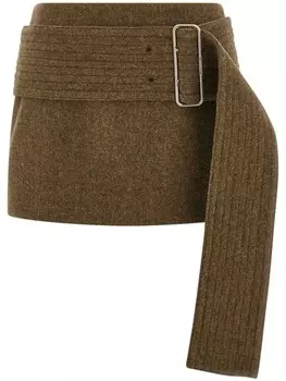 Ferragamo фланелевая юбка мини, зеленый