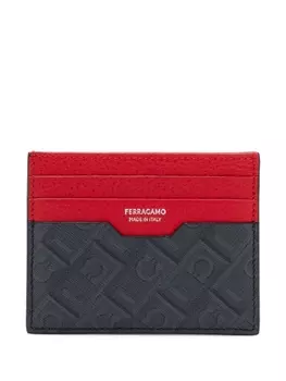 Ferragamo картхолдер с принтом Gancini, серый